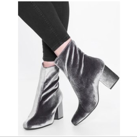 Free People Grey Cecile Block Heel Booties - Picture 7 of 8